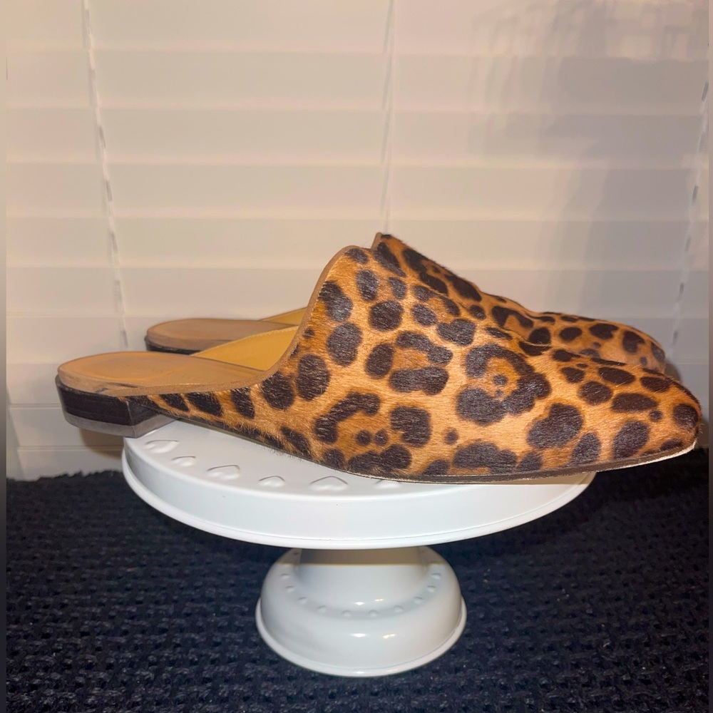 Stuart Weitzman Pipemulearky‎ Calf-Hair Flat Mule Size 9 1/2
